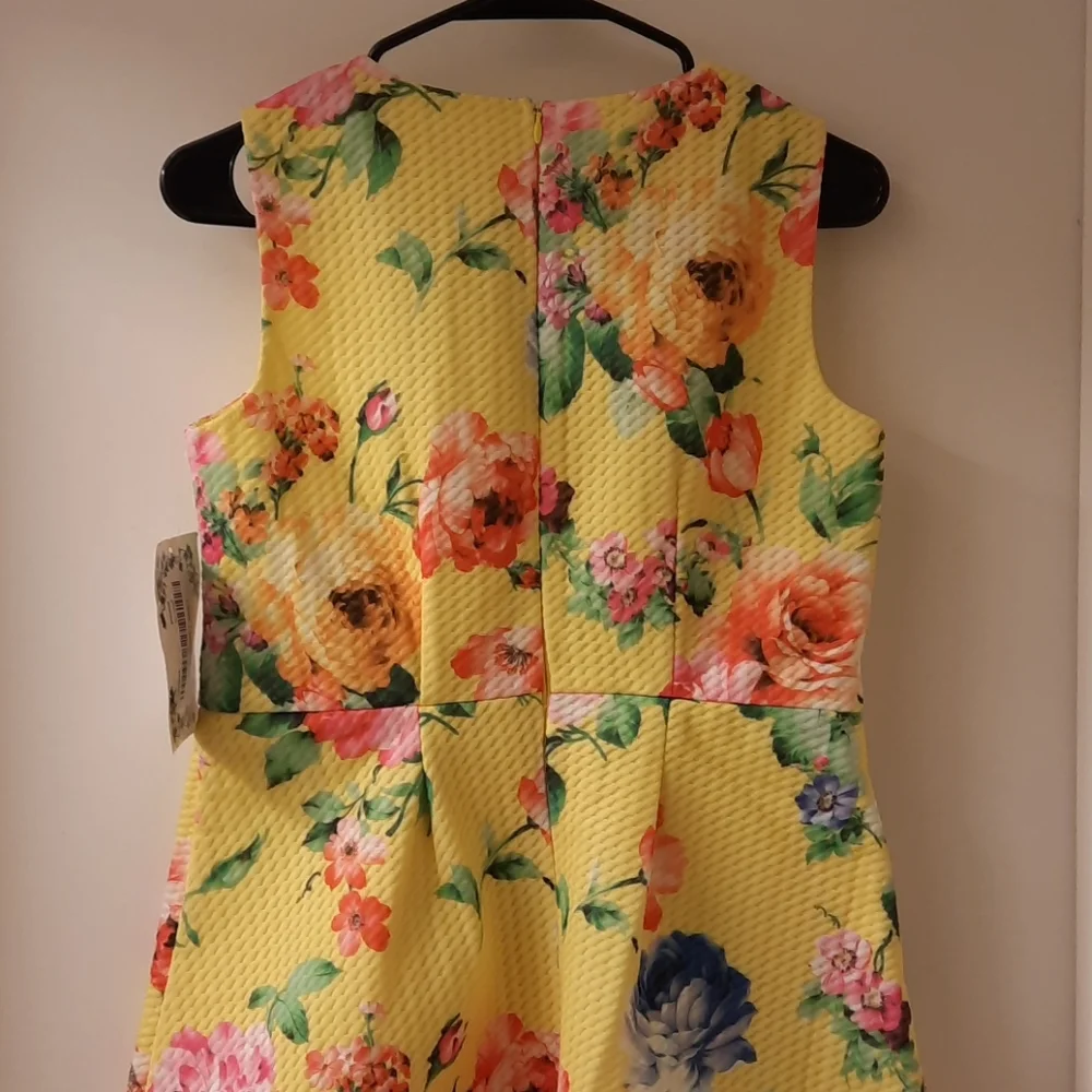 Iris & Ivy Girl's Bright Yellow Floral Dress